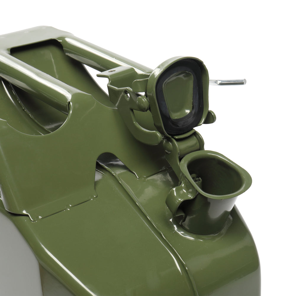 20L Portable Fuel Can with Spout – Petrol Diesel Storage, Army Green