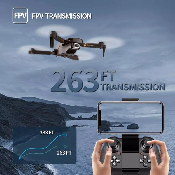 4DRC V4 Mini Foldable Drone 1080P HD Camera – 3 Batteries for Kids & Adults