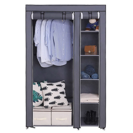 Portable Wardrobe for Small Bedrooms – 67” Fabric Closet with Shelves