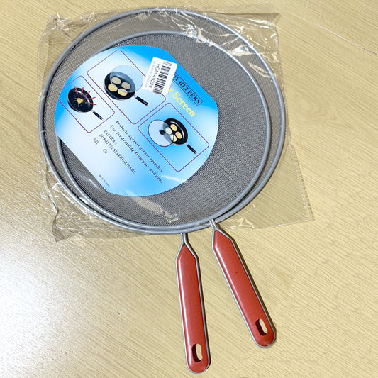 2-Pack Stainless Mesh Splatter Screens – Oil & Grease Guard Covers