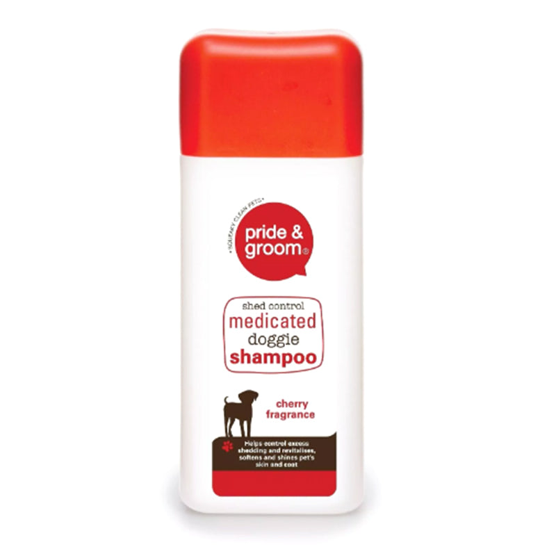 300ml Medicated Dog Shampoo – Anti-Shedding Puppy Wash, Cherry Scent