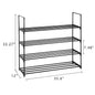 4-Tier Stackable Shoe Rack – Entryway Organizer Shelf for Hallway