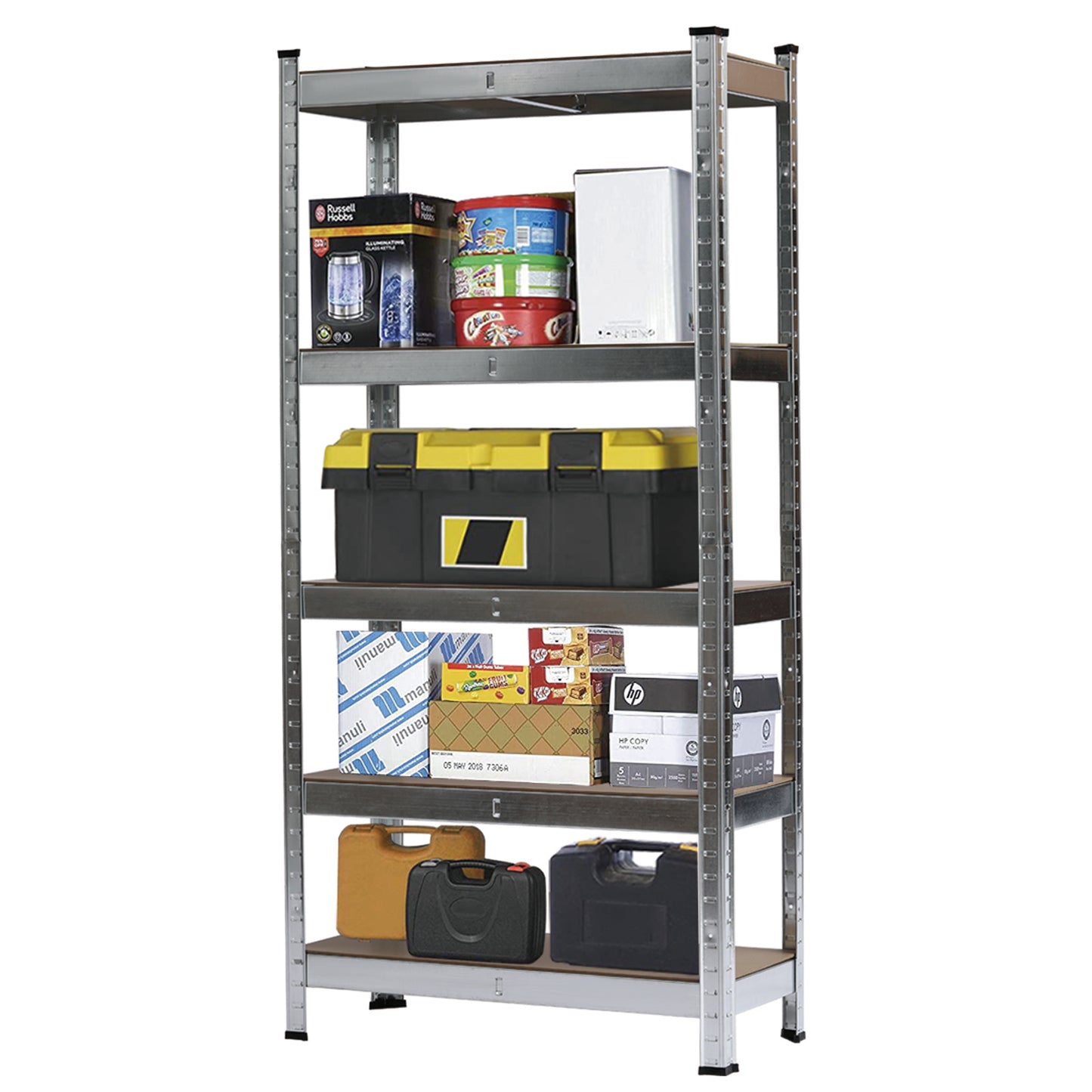 Heavy Duty 5-Tier Metal Shelving Rack – Garage & Industrial Storage