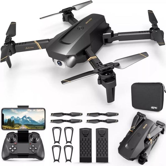 4DRC V4 Mini Foldable Drone 1080P HD Camera – 3 Batteries for Kids & Adults