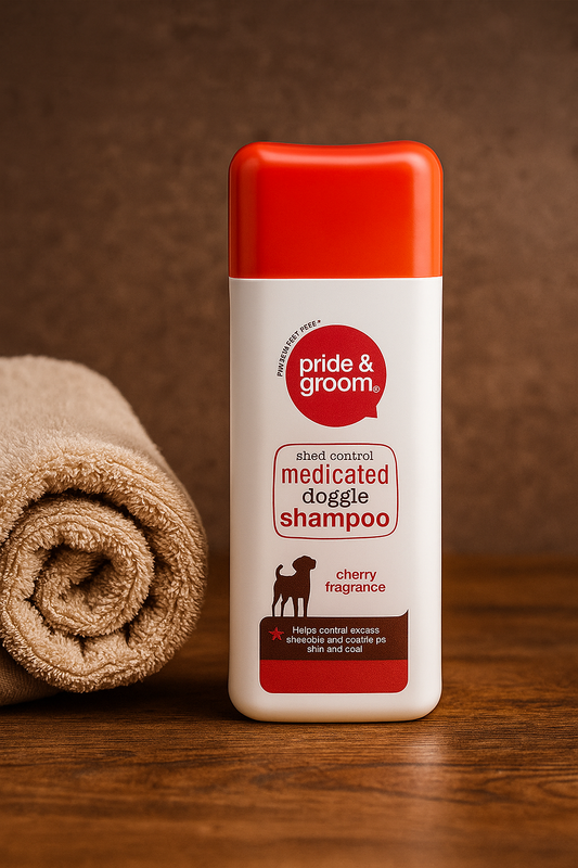 300ml Medicated Dog Shampoo – Anti-Shedding Puppy Wash, Cherry Scent