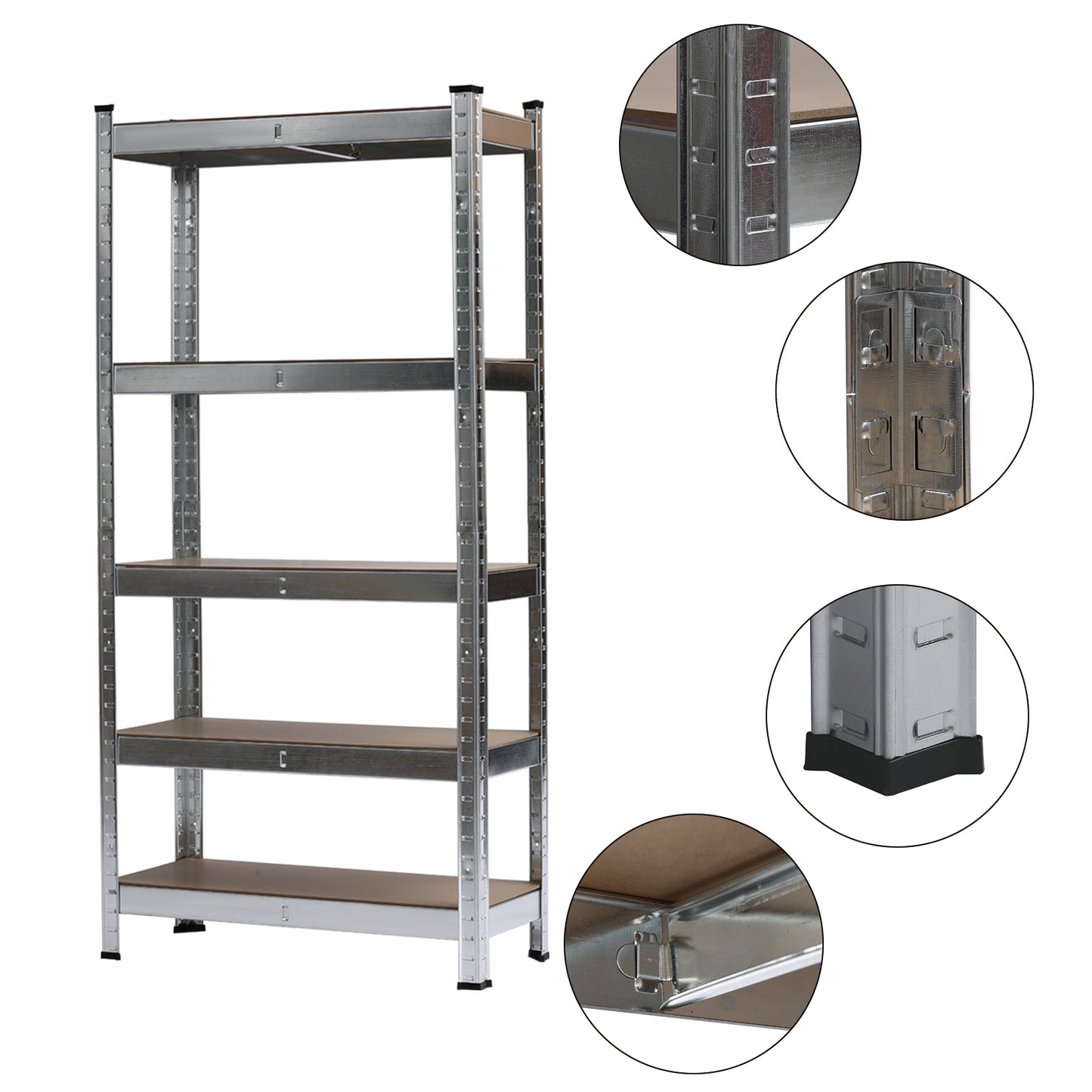 Heavy Duty 5-Tier Metal Shelving Rack – Garage & Industrial Storage