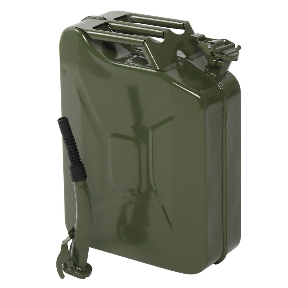 20L Portable Fuel Can with Spout – Petrol Diesel Storage, Army Green