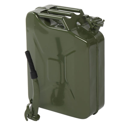 20L Portable Fuel Can with Spout – Petrol Diesel Storage, Army Green