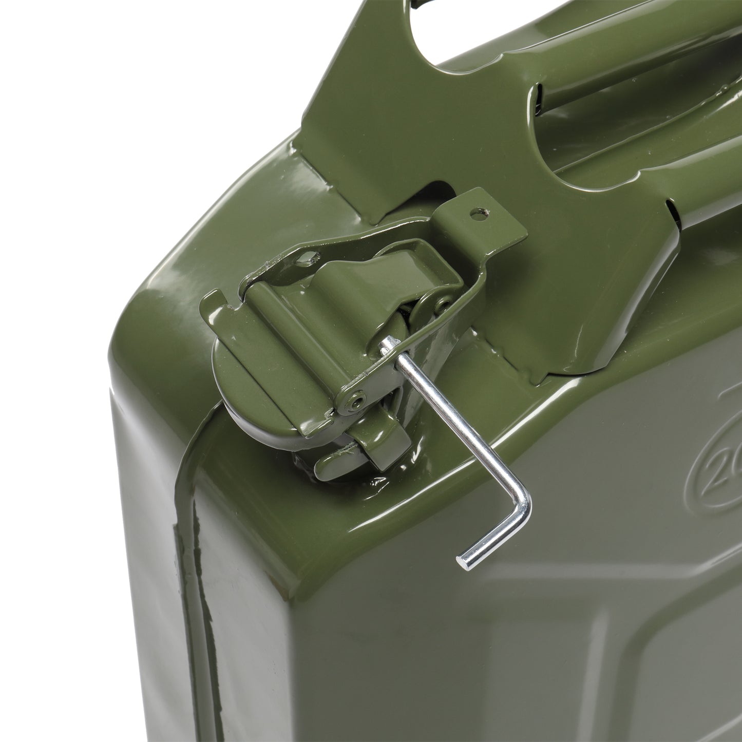 20L Portable Fuel Can with Spout – Petrol Diesel Storage, Army Green