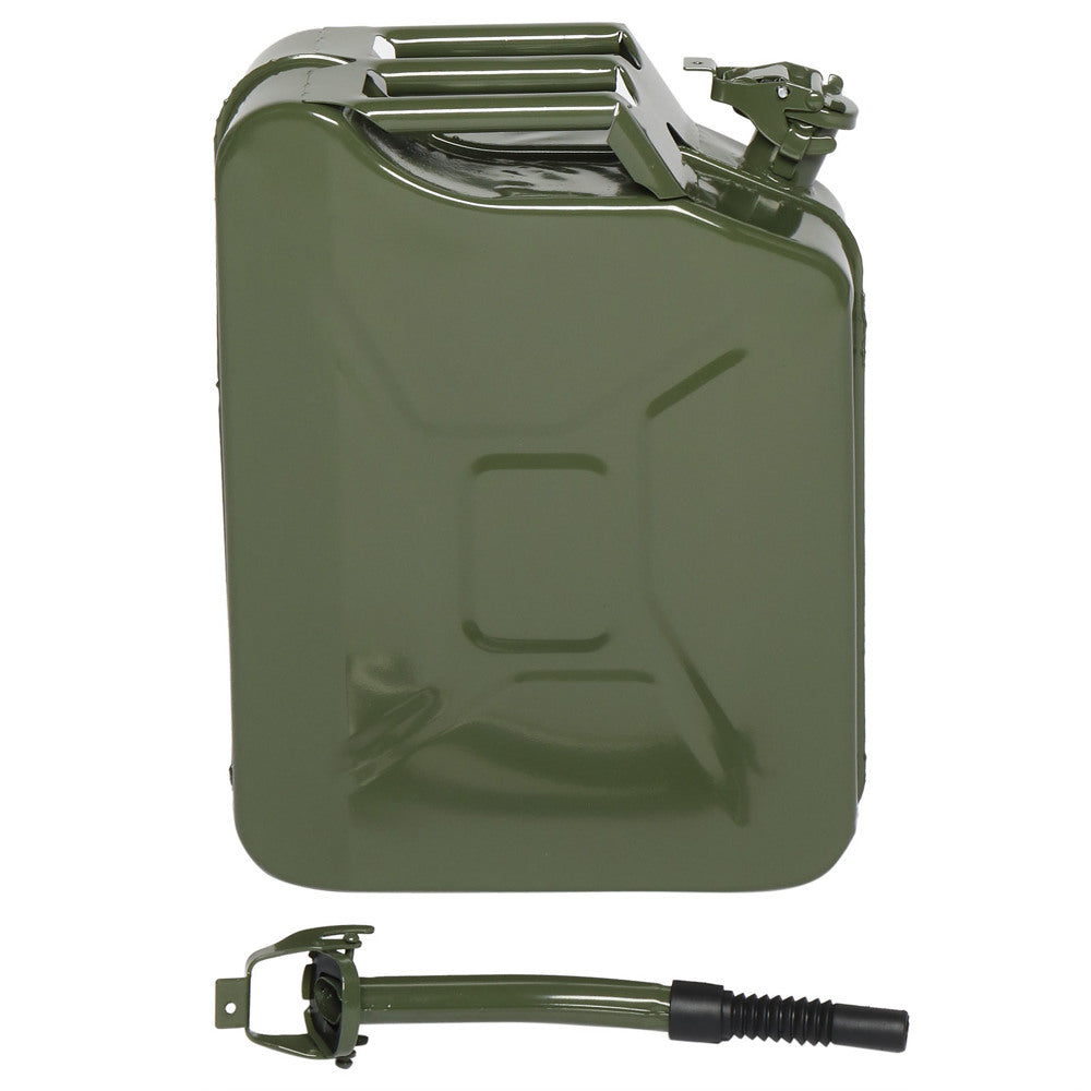 20L Portable Fuel Can with Spout – Petrol Diesel Storage, Army Green
